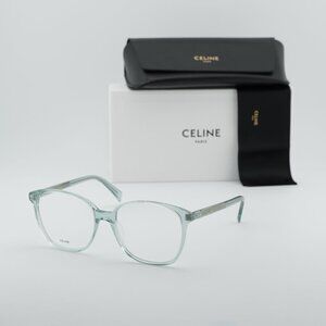 Celine CL50115I 093 Square Eyeglasses 55mm - Shiny Light Green